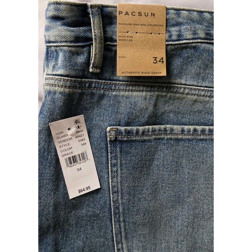 NWT Pacsun Madison High Rise Girlfriend Jane's Size 34x31 - Picture 10 of 14